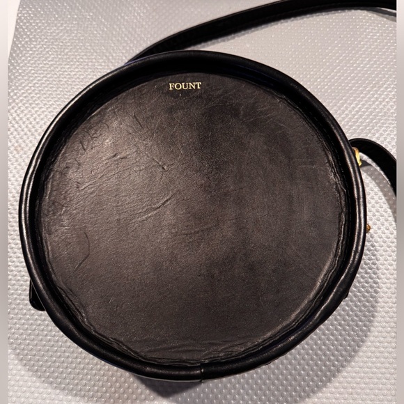 Fount Handbags - FOUNT The Roundabout Raven Leather Crossbody Bag